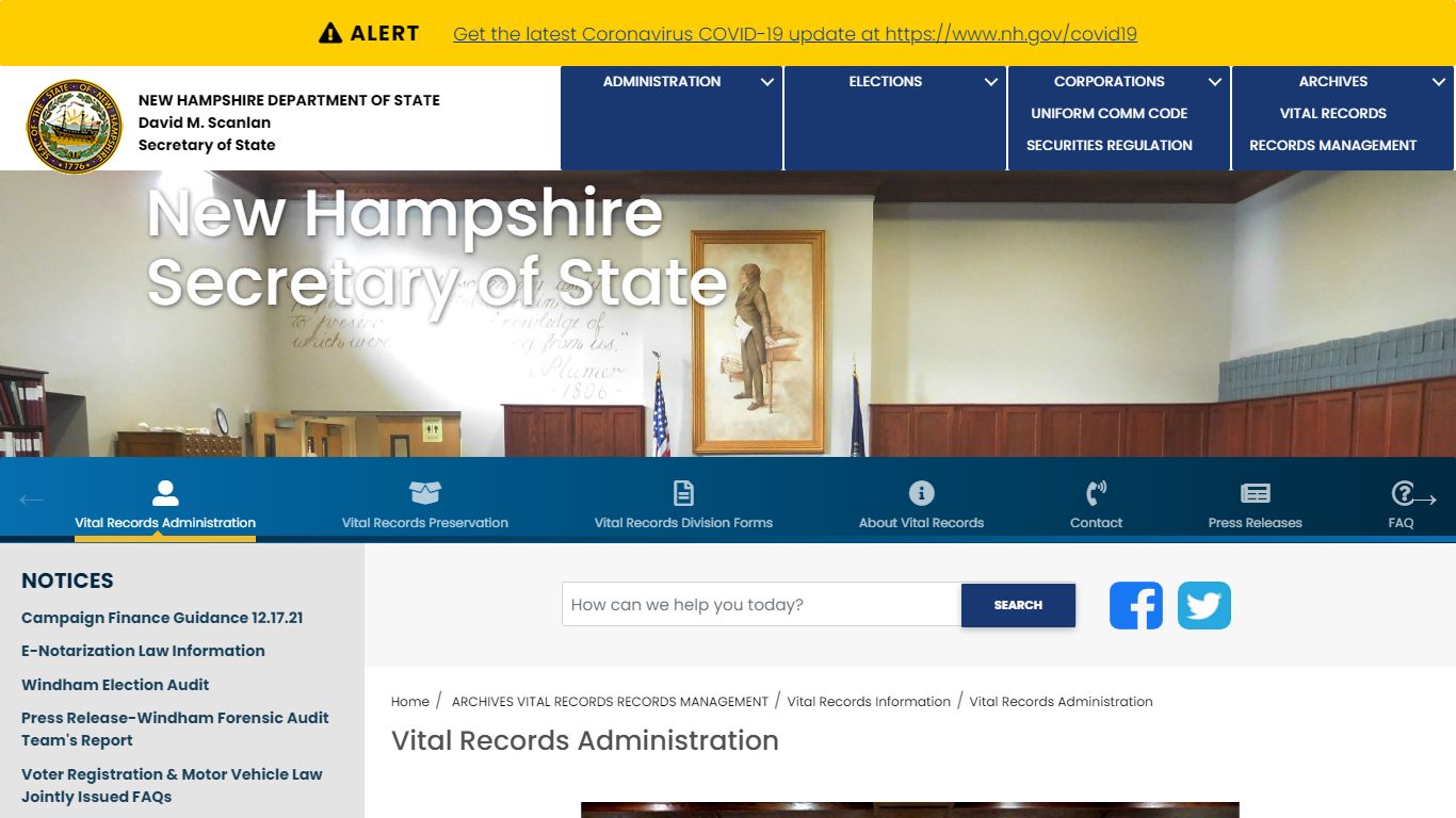 NH-SOS - Vital Records Administration - New Hampshire